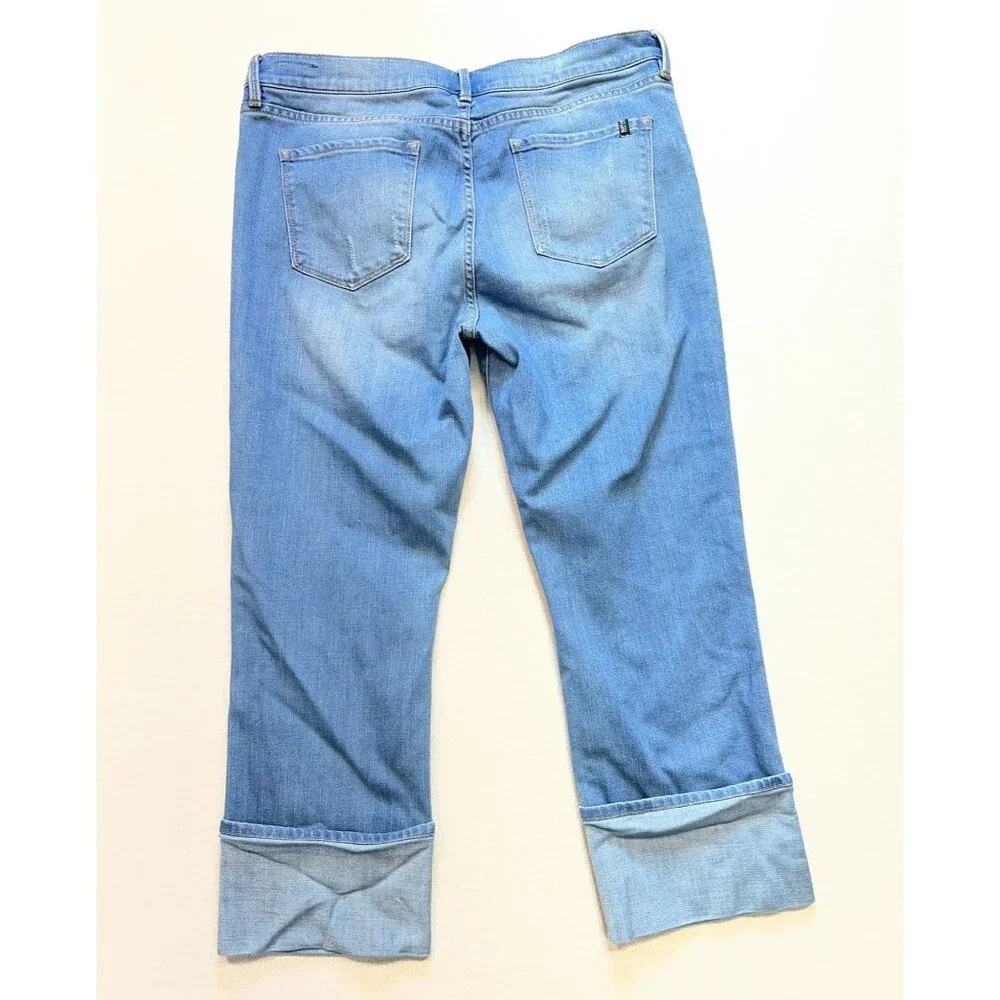 Buffalo David Bitton Womens Faith Jeans 31 Mid Rise Cropped Stretch Distressed